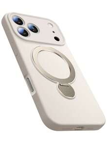 Liquid Silicone Magnetic Adsorption Protective Case With Stand For IPhone 17/16 Pro Max/15 Pro/14 Pro Max, Slim Shockproof Cover For IPhone 13 Pro/13/16/15 Pro, Suitable For Wireless Charging