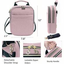 Soft Pistol Case, Gun Bag Women, CCW Pistol Bag, Crossbody Gun Bag, Concealed Carry Gun Pouch, Small Tactical Range Bag, Gun Case With Shoulder Strap Pink - 粉色 - 查看 6