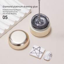 BAOSHIMAN Cable elástico de flash para dibujar esmalte de uñas, pegamento de platino para pintar y fotocurado, pegamento para metal, adecuado para decoración de uñas, se seca fácilmente y es fácil de usar, apto para salón de uñas, familia y bricolaje - Multicolor - Ver 11