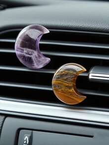 1 件装月亮水晶汽车通风口夹汽车清新剂夹汽车配件女士汽车配件女士汽车清新剂石英水晶汽车空气清新剂通风口夹最佳