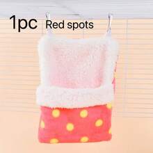1pc Hamster Cotton Nest, Hanging Warm Sleeping Bag, Portable Carrier Bag, Small Pet Cotton Pad, Warm Nest Mat