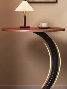 Mesa de Centro Popular mesa auxiliar/minimesa de café con estilo minimalista, con estantería de almacenamiento, mesa auxiliar de sofá móvil - Marrón - Ver 7