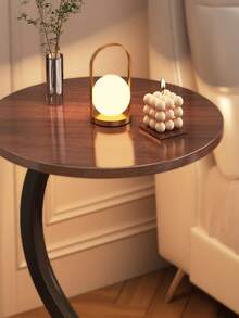 Mesa de Centro Popular mesa auxiliar/minimesa de café con estilo minimalista, con estantería de almacenamiento, mesa auxiliar de sofá móvil - Marrón - Ver 4