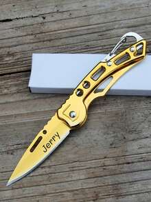 个性化定制露营刀折叠刀水果刀男士便携刀非常适合户外露营狩猎求生，男士工具礼品，多功能，装饰性强，可重复使用，精致时尚，高品质，色彩丰富，现代时尚，可定制，个性化，独特 - 彩色 - 查看 6