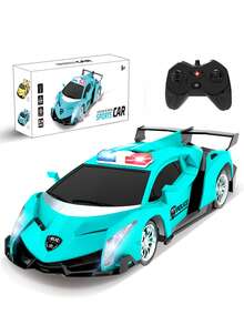 1pc 1:18 Scale Remote Control Drift Car Toy With Headlights, Electric RC Toy Vehicle With Lights And Remote Control, Suitable For Boys And Girls Ages 4-7, Christmas, Halloween, Easter, Birthday Gift - Multicolor - View 8