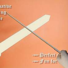 5/10pcs Unpainted Wooden Sword Blanks - DIY Craft Kits For Painting & Decorating, Miniature Wood Chip Swords For Creative Art Projects - Color Mixing - View 10