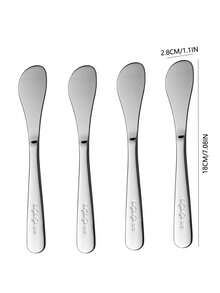 1/2/4pcs Butter Spoon, Stainless Steel Butter Spoon, Cheese Spreader, Jar Spreader, Metal Jar Spatula, Household Jar Spatula, Butter Spatula, Kitchen Butter Spatula, Multifunctional Cream Spatula, Kitchen Gadgets, Kitchen Supplies,Father's Day, Mother's Day, Christmas, Thanksgiving, Halloween,Ramadan, Valentine's Day Gifts - Multicolor - View 12