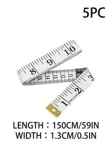 1PC/5PCS Double-Scale Soft Measuring Tape, Sewing-Specific Tape Measure Suitable For Measuring Body Length, Arm Circumference, Chest Circumference, Used For Scientific Weight Loss And Cutting Clothing Sizes, Acrylic Soft Tape Measure