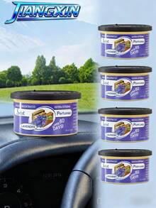 高级香氛车载空气清新剂，木质罐装 - 持久留香，适用于汽车、家居和办公室，15种香型可选，天然香氛蜡和压缩片，可持续长达60天 - 彩色 - 查看 20