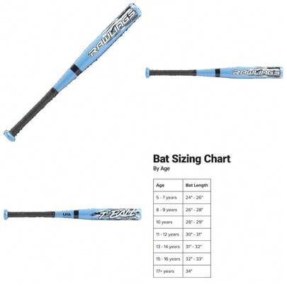 24 Inch Lightweight T-Ball Bat For Youth In Blue