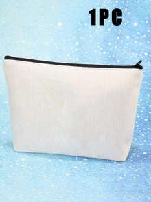 10/1 件帆布拉链袋、DIY 空白布艺铅笔盒、旅行洗漱包、绘画帆布袋、带拉链的空白帆布袋、多用途帆布袋、铅笔盒、帆布化妆包、帆布绘画铅笔盒、手工艺品、帆布化妆包、绘画包、儿童包、工作、学校、旅行铅笔盒、实用 - 彩色 - 查看 14