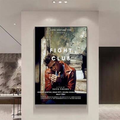 1 Pc Fight Club Popular Film Canvas Poster Wall Art | Canvas Prints | Frameless Home Decor | Living Room & Bedroom Aesthetics | Film Fan Gifts