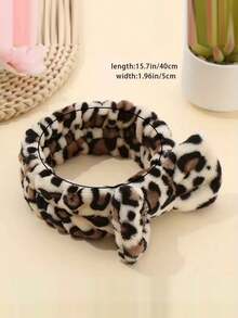 1 件豹纹海绵发箍、化妆头带、万圣节头饰、圣诞节发饰、女士洗脸头带、水疗礼品、派对、休闲装、轻巧便捷、女士发带、居家美容女士配饰礼品、动物印花 - 彩色 - 查看 3