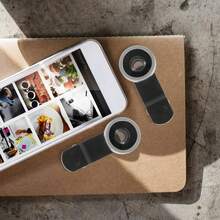 Lente de Cmara para Telfono con Clip Lente Macro y Ojo de de Aleacin de Resistente al Agua para Smartphone Plata - inicial - Ver 8