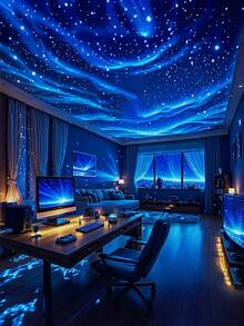 YETHKE Projector Light, LED Nebula Effect Lighting Device, USB Powered, With Remote Control, Suitable For Starry Sky Projection In The Bedroom, Night Lighting Projection, Ideal For Valentine's Day, Birthday Parties And Bedroom Home Decor.