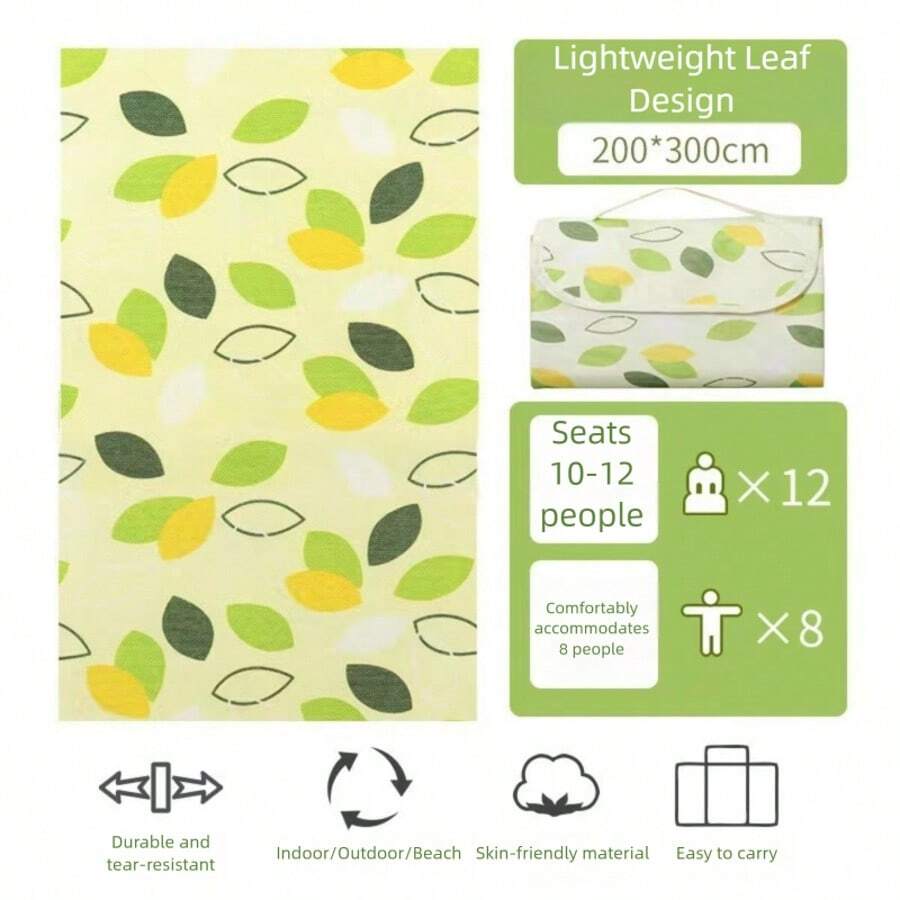 1片装户外野餐垫/防水防潮加厚垫/帐篷地垫/便携式收纳垫/露营徒步垫/草坪垫 - 彩色 - 查看 1