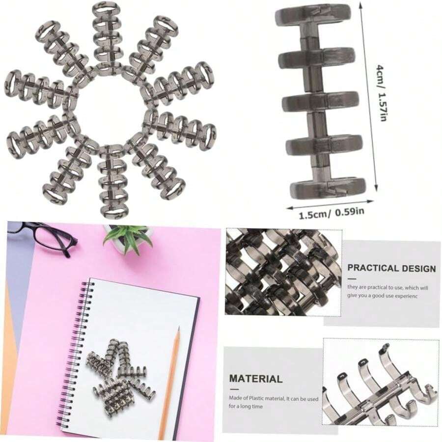 ARTIBETTER Anillo De Hoja Suelta Anillas De Libro De Carpetas Reemplazos De Anillos De Encuadernación Reemplazo De Anillos De Carpeta Anillos De Cuaderno El Plastico 10 Piezas X(1) - Multicolor - Ver 1