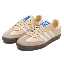 Adidas Originals 男女通用休闲鞋，中性运动鞋，SAMBA OG 滑板鞋，低帮舒适轻便通勤步行鞋，旅行简约复古慢跑健身运动鞋，JR0914 - 岩層沙暴土/亮白/樹脂黃 - 查看 2