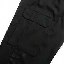 Adidas Men's Woven Long Pants, UTILITY WV PT, Sports Casual Running Training Pants, Commuting Travel Fitness Trousers, JX7186 - Black - View 7