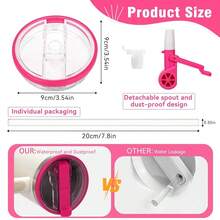 40oz Flip Straw Pro Lid For , 2025 NEW Leak Proof Lids Replacement For   And ProTour, No Spill Dust-Proof Tumbler Cover Cap Removable Top For 40oz Accessories,Rose*2,Rose - Hoa hồng - Xem 4