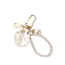 Cute Faux Pearl Shell Metal Keychain Gift For Friends Girls Women Teens - Elegant Iridescent Shell Charm With Shiny Metal Accent, Versatile Bag Charm And Car Key Accessory, Perfect Birthday Present, Bridesmaid Favor, Graduation Keepsake, Thoughtful Friendship Token, Everyday Cute Minimalist Statement Piece, Portable Lightweight Decorative Key Ring For Backpacks Purses Wallets - Multicolor - View 11