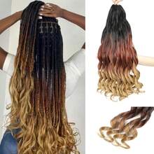 French Curl Braiding Hair, 18 Inch Curly Braiding Hair 8 Packs Bouncy French Curl Crochet Braids For  Pre Stretched Loose Wavy Extensions (T1B/30/27, 18Inch),T1B/30/27 - T1B/30/27 - 查看 1