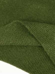 Knit Mix Elegant Women's Knit French Commuter Sweater, Casual Loose Long Sleeve Crew Neck Pullover, Suitable For Autumn/Winter, Christmas, Thanksgiving, New Year, Valentine's Day And Other Holidays, Ideal For Back To School Season And Fall Women's Wear