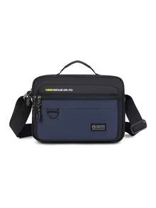 1pc New Vertical Nylon Material Multi-Layer Zipper Closure Adjustable Shoulder Strap Casual Daily Business Men Messenger Bag, Suitable For Commuting, Work, Business Meetings Canvas Tote Bag - Multicolor - View 22