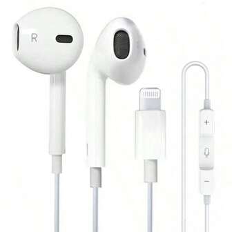 Wired Ear Buds Compatible With Iphone With Built-In Remote To Control Music, Phone Calls, And Volume Compatible Compatible With Iphone 14/13/12/11/XR/XS/X/8/7/SE/Pro/Pro Max,Wired Headphones In-Ear Earbuds Earphones Compatible With Iphone/Ipad Lightning Port,Wired EarPods Headphones With Lightning Connector,