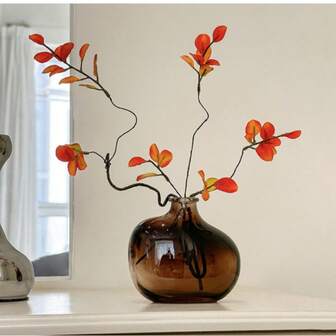 1 pieza Jarrón de vidrio vintage, decoración para arreglos florales en la sala de estar, decoración del hogar de lujo y retro, adecuado para el Día de Acción de Gracias, el Día de San Valentín, bodas, Halloween, fiestas, hoteles, el Día de la Madre, decoración de mesa de comedor