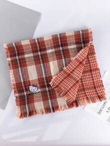 SANRIO 1条Hello Kitty可爱高级针织围巾，保暖防风冬季骑行围巾，适合圣诞节使用 - 彩色 - 查看 19