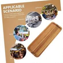 1件/2件/套 红木托盘，长方形木质收纳托盘，厨房整理托盘，食物盛放托盘，木质熟食板，木质皂碟托盘，浴室台面托盘，水槽托盘 - 彩色 - 查看 6