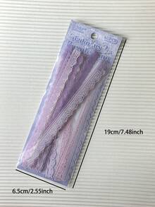 40入/包 紫色蕾絲花卉貼紙，DIY剪貼簿、手帳、日記裝飾貼紙，趣味貼紙，適用筆電、Kindle、手機，學校用品 - 均碼 - 查看 6