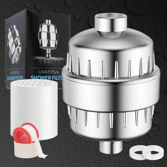 15th Generation Household Shower Faucet Filter Set, Pre-Installed Water Purifier For Bathing, Main Water Purifier