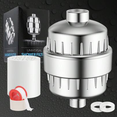 15th Generation Household Shower Faucet Filter Set, Pre-Installed Water Purifier For Bathing, Main Water Purifier