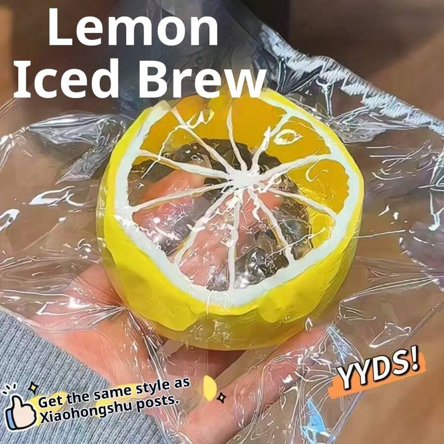Refreshing Lemon Squeeze, High Transparency Lemon Stress Relief Squeeze, Lemon Shaped Stress Relief Toy - Soft, Bouncy Stress Relief Gadget, Teen Stress Relief Toy, Creative Gift - Multicolor - View 1