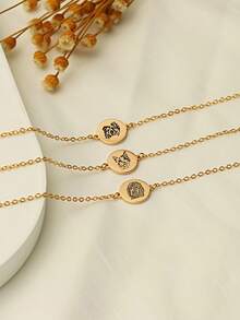 1 件定制名字手链，宠物饰品，狗狗肖像手链，猫咪手链，送给狗妈妈的礼物，个性化礼物，圣诞礼物 - 彩色 - 查看 3