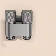 1pc Toilet Companion Angle Valve, Toilet Flusher 1 Inlet 2 Outlet Angle Valve, Dual Faucet, Anti-Slip Handwheel, Bathroom Accessories