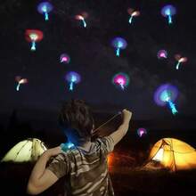 Brinquedo Voador Rotativo Helicoptero Led Foguete Lançador Luminoso Criança - Multicolorido - Visão 4