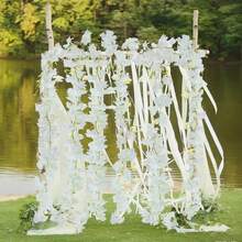 1件/3件 絲綢櫻花藤 人造花 仿真櫻花植物 秋季裝飾 婚禮花瓶 家居餐廳臥室裝飾品 節日生日派對配件 (由於光線、顯示等原因，實際產品可能存在輕微色差) - 白色 - 查看 2