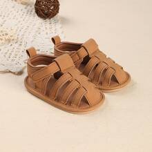 Infant Shoes Summer 0-3-6 7-12 Months Soft Bottom Toddler Sandals, Breathable Infant Walking Shoes For Boys & Girls - Brown - View 9
