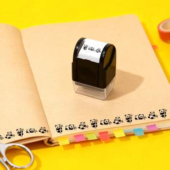 可爱熊猫印章，萌萌的动物印章，易于使用，适用于手工制作、剪贴簿和装饰，卡哇伊动物主题工艺印章，滚轮印章，吉祥物，适合日本和中国爱好者，只需滚动即可展现熊猫图案