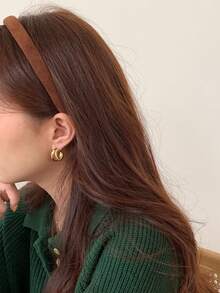 5条装女士纯色简约丝绒发带，时尚百搭高端优雅发饰，适合日常佩戴、洗脸、化妆、搭配服装等场合。 - 彩色 - 查看 11