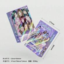 124pcs TWICE K-Pop Photo Cards And Sticker Set, High-Definition Selfie Mini Cards, Celebrity Collectible Cards, Boxed Fan Support Set, Latest Album Collector Cards, Birthday & Holiday Gifts, Music Merchandise, Small Gift Box, School Supplies - Multicolor - View 3