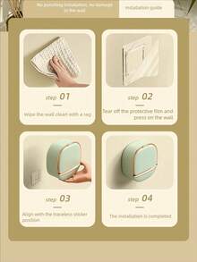 带沥水盘的豪华皂碟，防水皂架，淋浴皂碟，壁挂式皂盒，带排水盖的壁挂式皂碟，必备浴室用品，返校季好物 - 彩色 - 查看 10