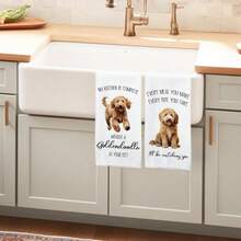 2pcs 18*26 INCH Funny Goldendoodle Kitchen Towels, Gifts For Dog Lovers Women Men Dish Towel, Funny No Kitchen Is Complete Without A Goldendoodle Dish Hand Towel For Home Decor Kitchen Towel - 2PC - View 9