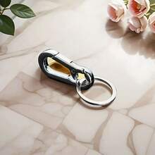 Fashionable Personalized Creative Men's Stainless Steel Gourd Buckle Keychain Keyring Car Keychain Door Lock Waist Hanging Metal Keychain With Belt Clip Anti-Lost Hook Portable Stylish Car Interior Hanging Decoration Practical Everyday Carry Minimalist Rugged Modern Elegant Gift For Him Birthday Anniversary Holiday Christmas Stocking Stuffer Travel Commuter Key Organizer Accessory Auto Essentials Home Office Pocket Charm - Silver - View 7