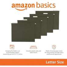 Basics - para archivos, tamaño carta, color verde estándar, pestañas de corte 1/5, 75 por caja(75 Pack Carpetas colgantes) - Multicolor - Ver 4