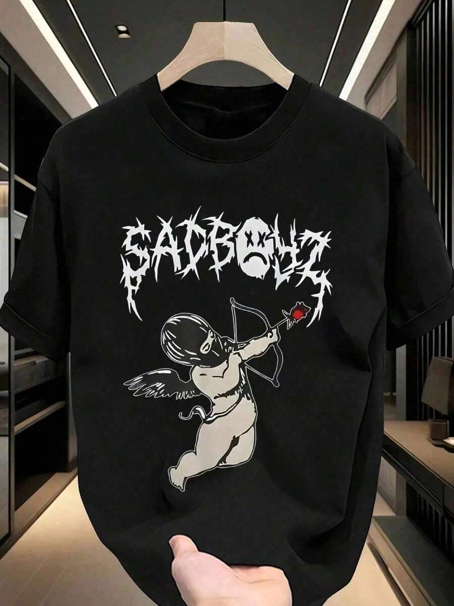 Camiseta hombre cuello redondo y manga corta. Estilo casual con estampados modernos y cómodos. Para hombres y mujeres, estilo pareja, pareja, camiseta de manga corta con estampado de moda