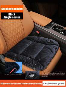1 件装汽车加热座垫，毛绒保暖座套，冬季通用电热垫 - 均碼 - 查看 13